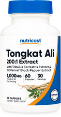 Nutricost Tongkat Ali 1000mg bottle with 60 vegetarian capsules