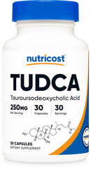 Nutricost Tudca 250mg bottle – front label