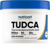 Nutricost Tudca Powder 25g bottle with scoop