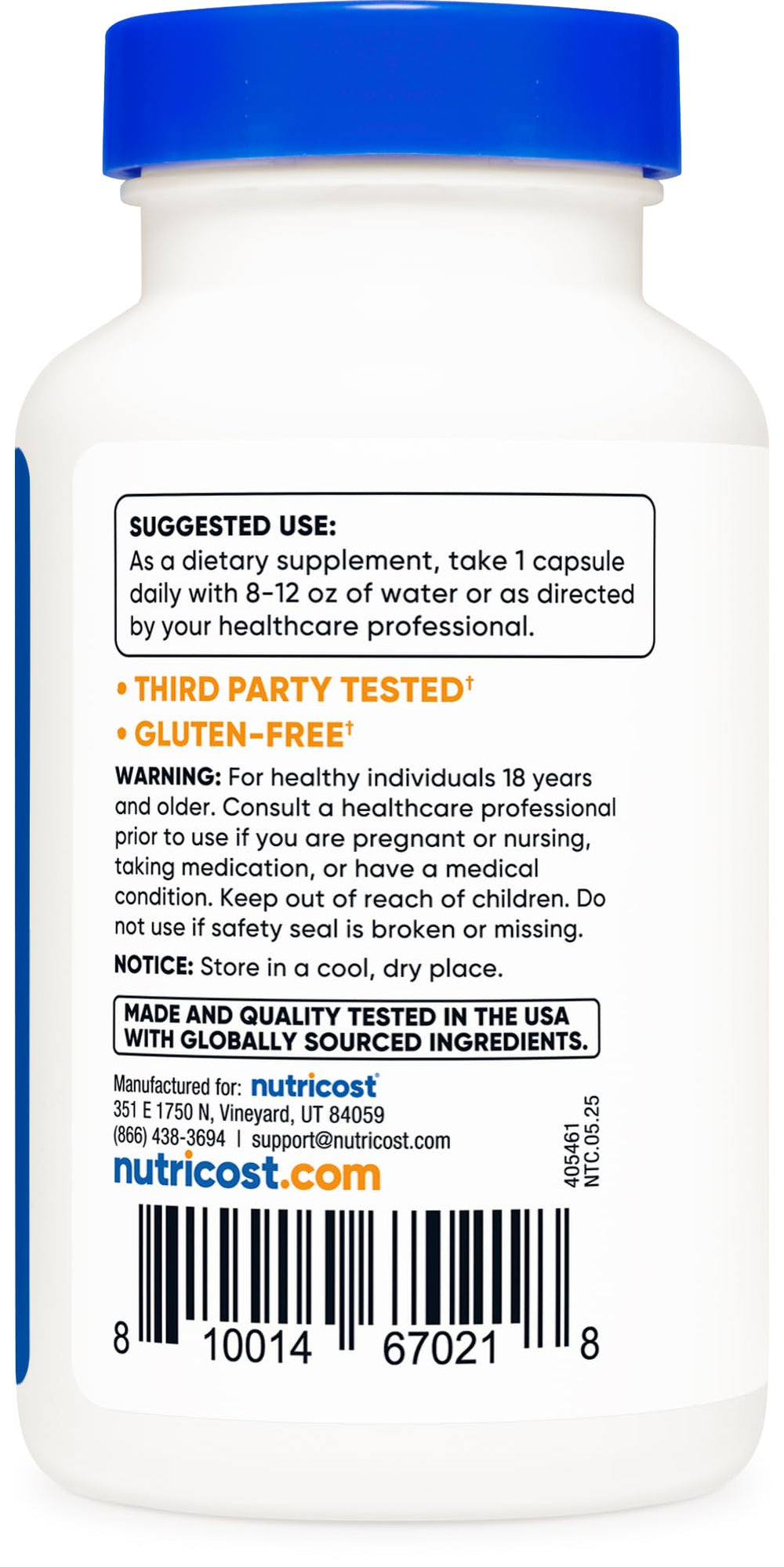 Non-GMO and Gluten Free indicators on the label