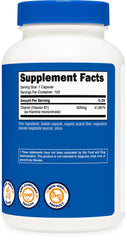 Nutrition facts panel for Nutricost Vitamin B1 supplement