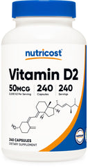 Nutricost Vitamin D2 2000 IU bottle label