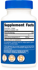 Pack of 2 Nutricost Vitamin K2 MK-7 bottles