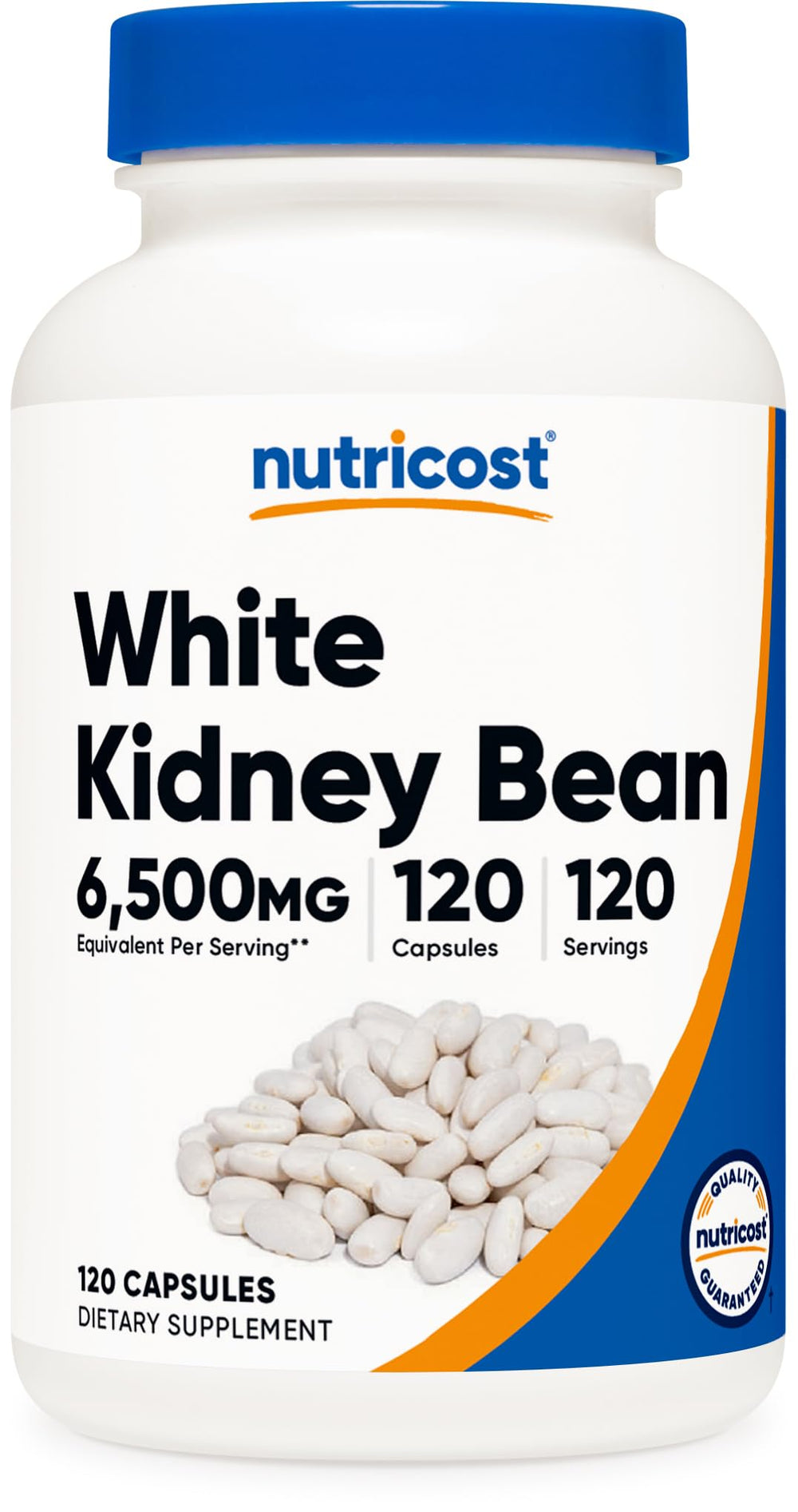 Nutricost White Kidney Beans Capsules bottle – 120 vegetarian capsules