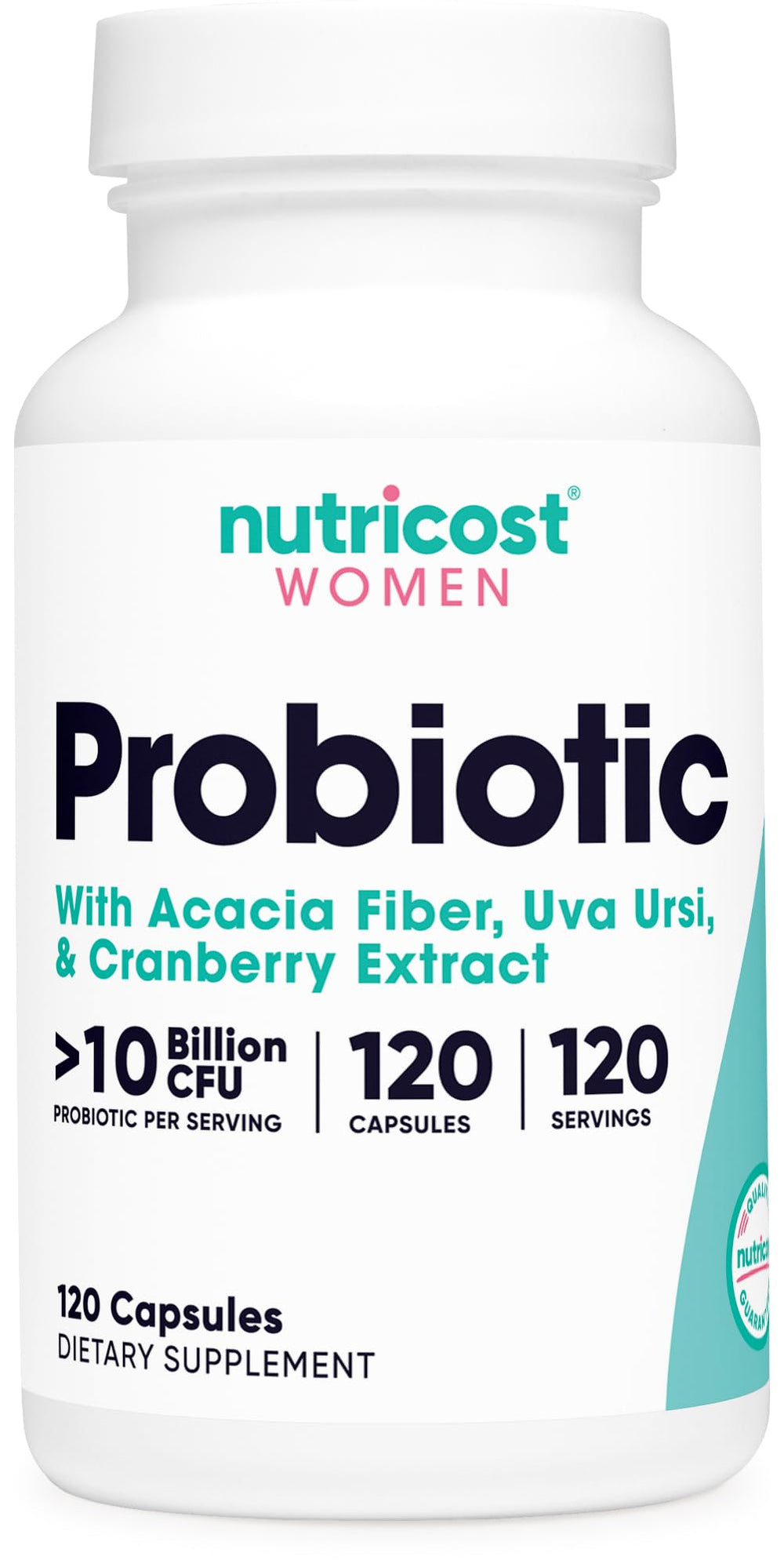 Nutricost Probiotic for Women bottle and capsules