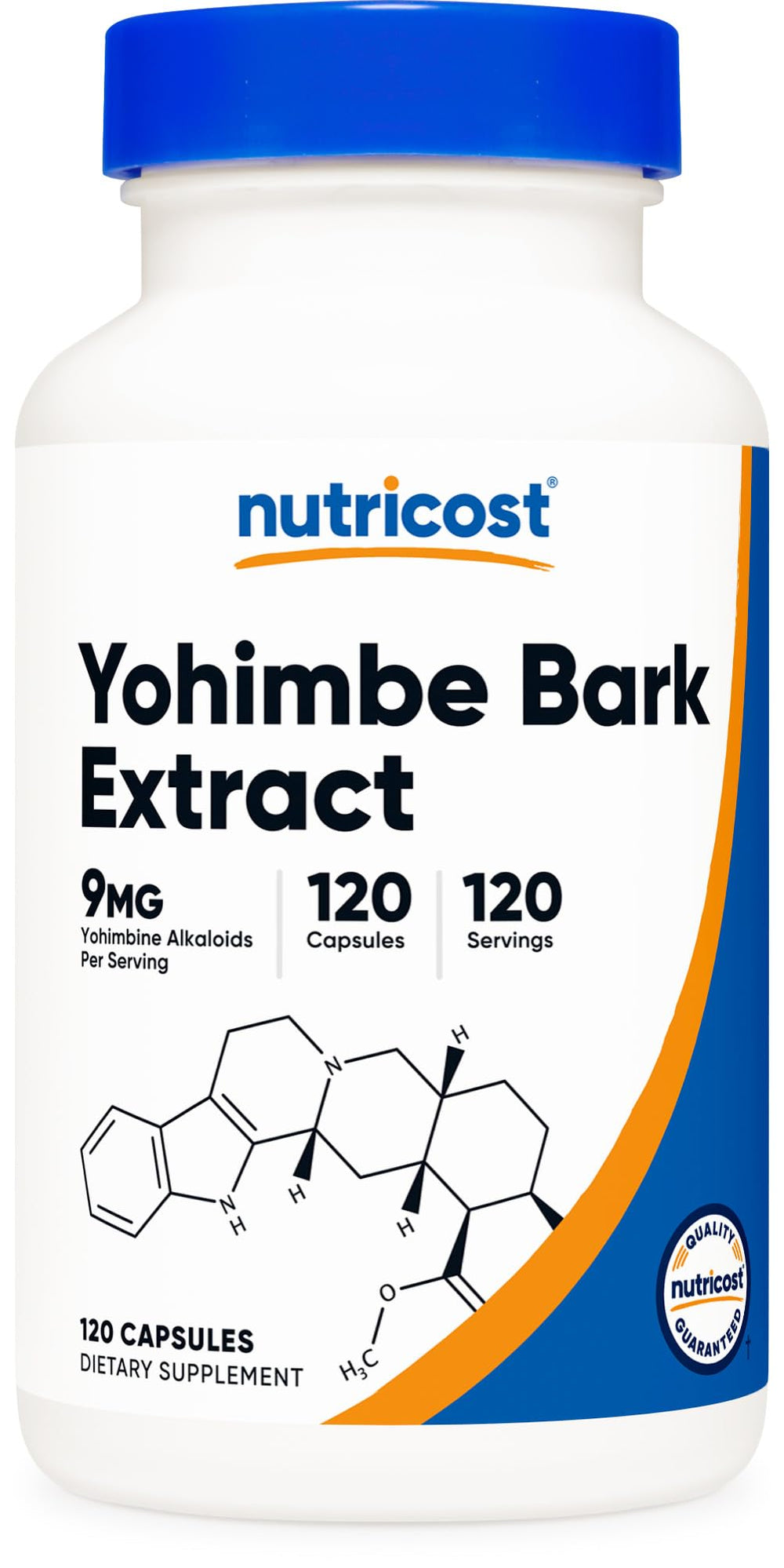Bottle of Nutricost Yohimbe Bark Extract 450mg with 120 capsules