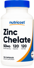 Nutricost Zinc Chelate 50mg bottle