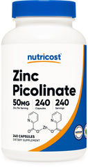 Nutricost Zinc Picolinate 50mg bottle – front view