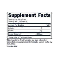 Nutricost Colostrum bottle with blue or white lid option