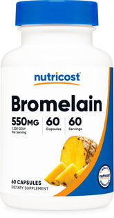 Nutricost Bromelain Capsules 60- and 240-count bottles