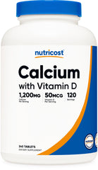 Nutricost Calcium with Vitamin D bottle front view