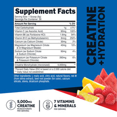 Nutricost Creatine Monohydrate Fruit Punch 30 Servings bottle with label detail