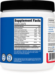 Packaging ingredients for Nutricost Creatine Monohydrate Fruit Punch
