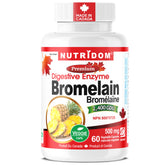 Bottle of Nutridom Bromelain 500mg capsules 60-count