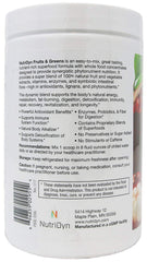 Nutrient-dense superfood powder with probiotics and fiber