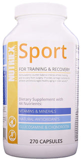 Nutriex Sport Multivitamin bottle label - 270 capsules