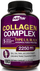 Front view of NutriFlair Multi Collagen 2250mg bottle