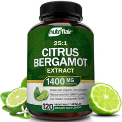 NutriFlair Citrus Bergamot 1400mg bottle with 120 capsules