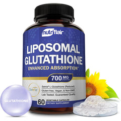 NutriFlair Liposomal Glutathione 700mg 60 capsules product shot