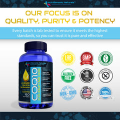 CoQ10 supporting heart health and cardiovascular function