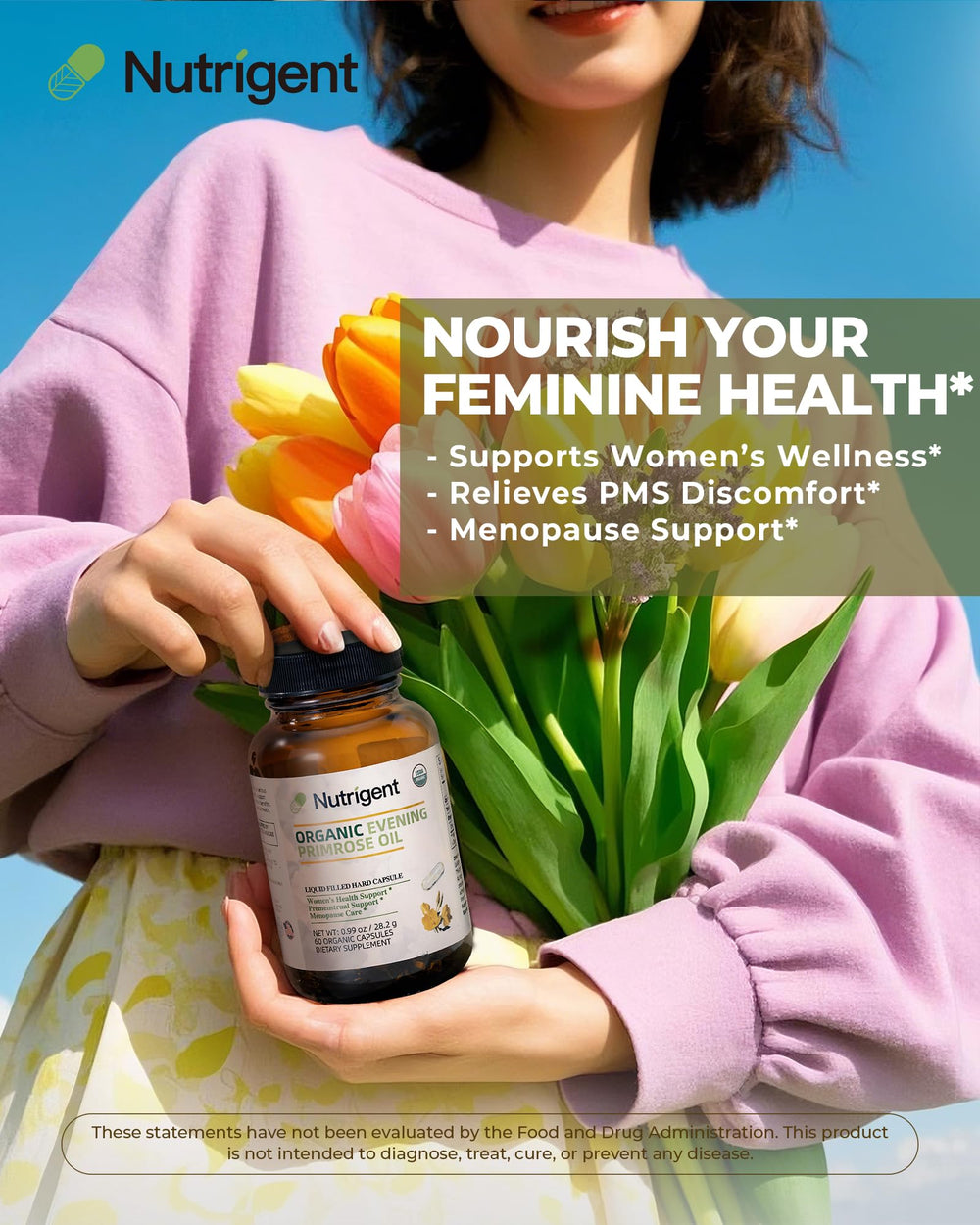 Diagram showing cold pressed extraction process for evening primrose oil