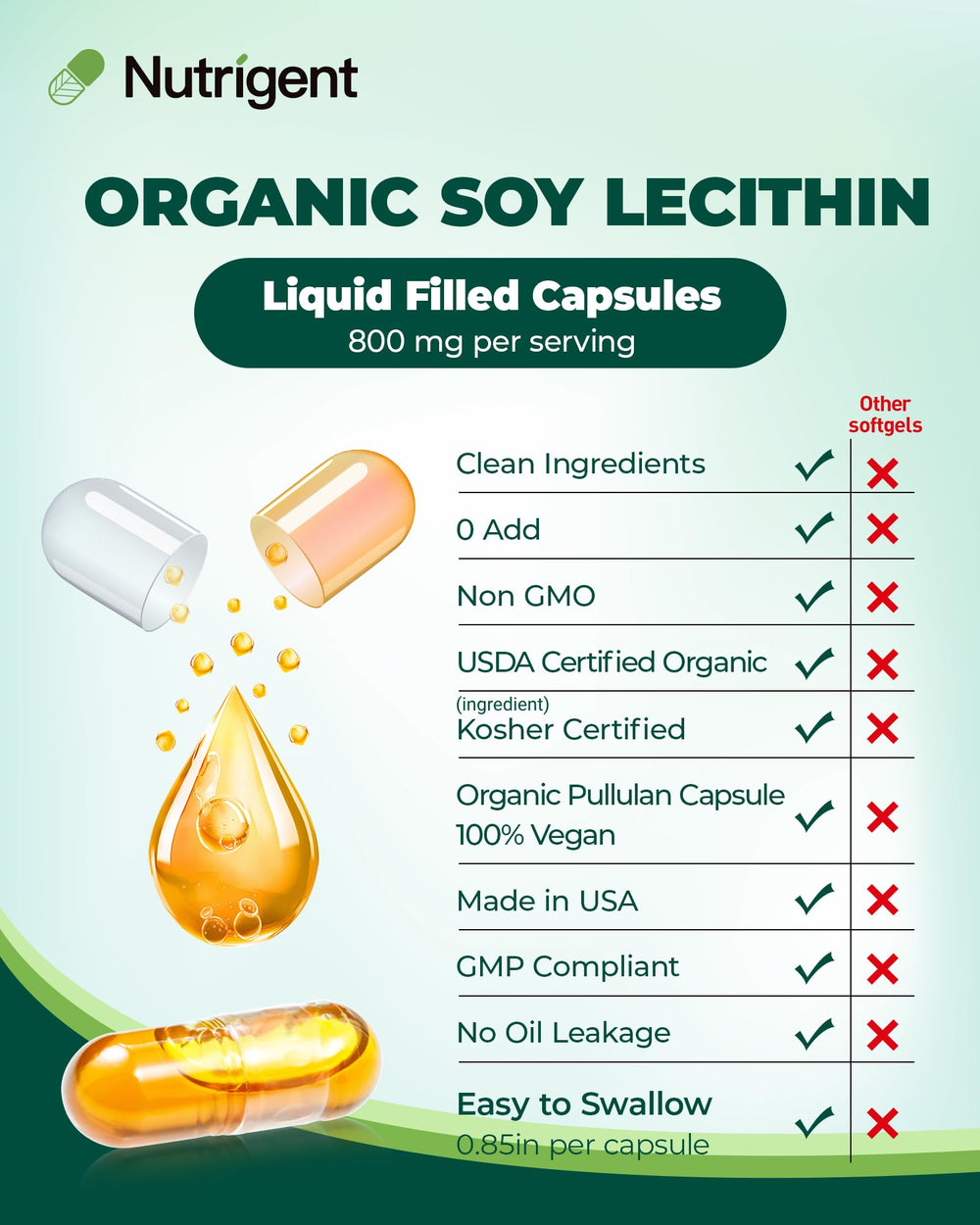 Graphic illustrating brain health benefits of Soy Lecithin phosphatidylcholine