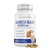 Front view of Nutriheim Agaricus Blazei Mushroom Extract bottle