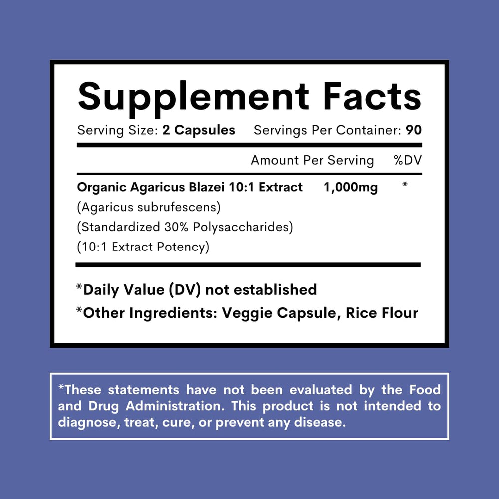 Sustainably sourced Agaricus Blazei mushroom extract