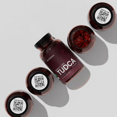 Close-up of strawberry-flavored gummies