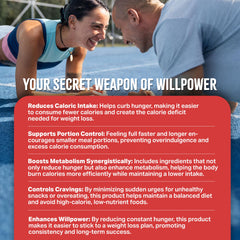 Flat lay of Nutrimend IQ GLP-1 Burner capsules with a measuring spoon