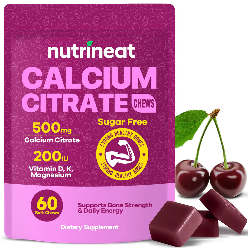 NutriNeat Calcium Citrate Chews bottle front with label