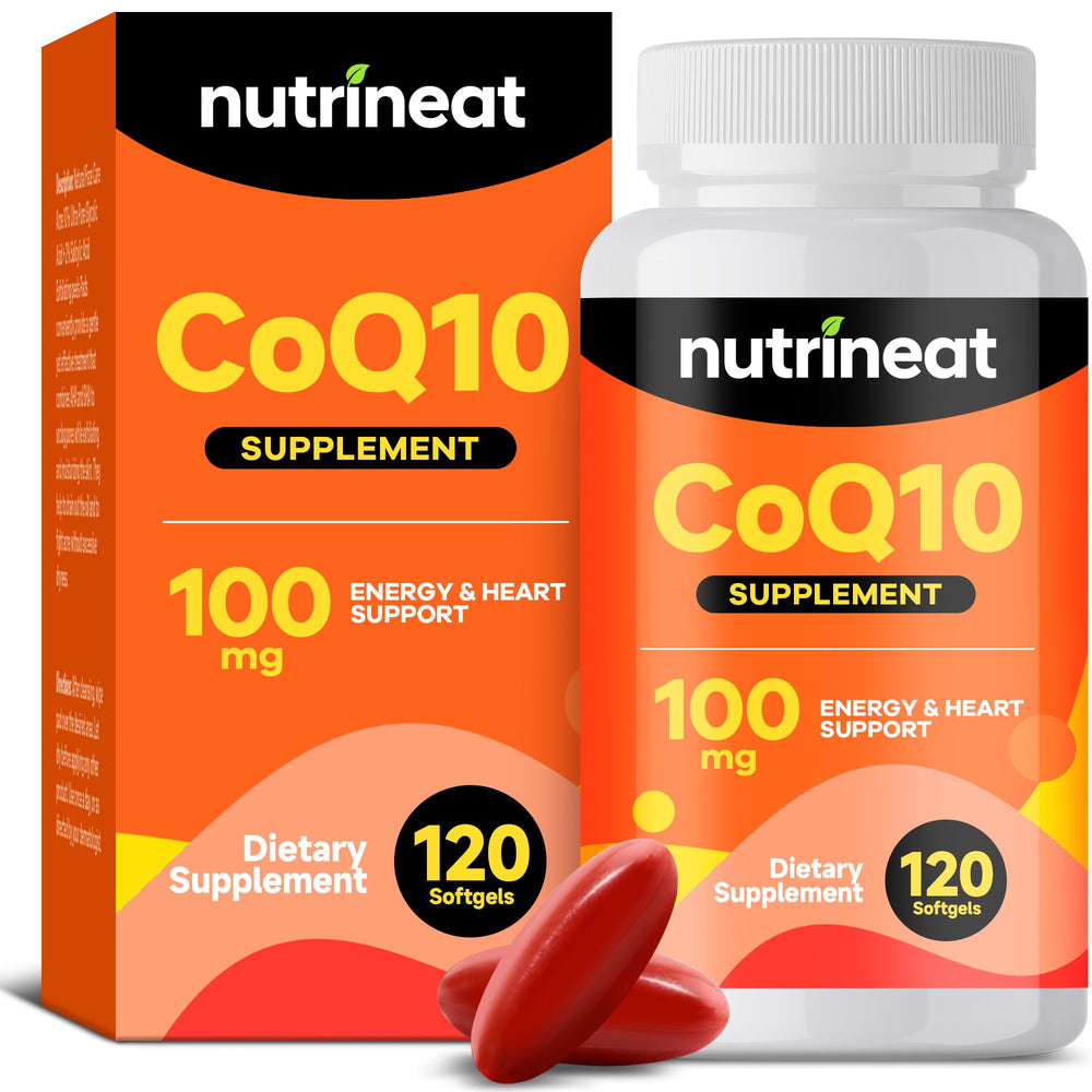 NutriNeat CoQ10 100mg Softgels bottle with label