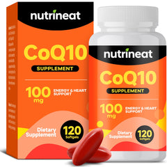 NutriNeat CoQ10 100mg Softgels bottle with label