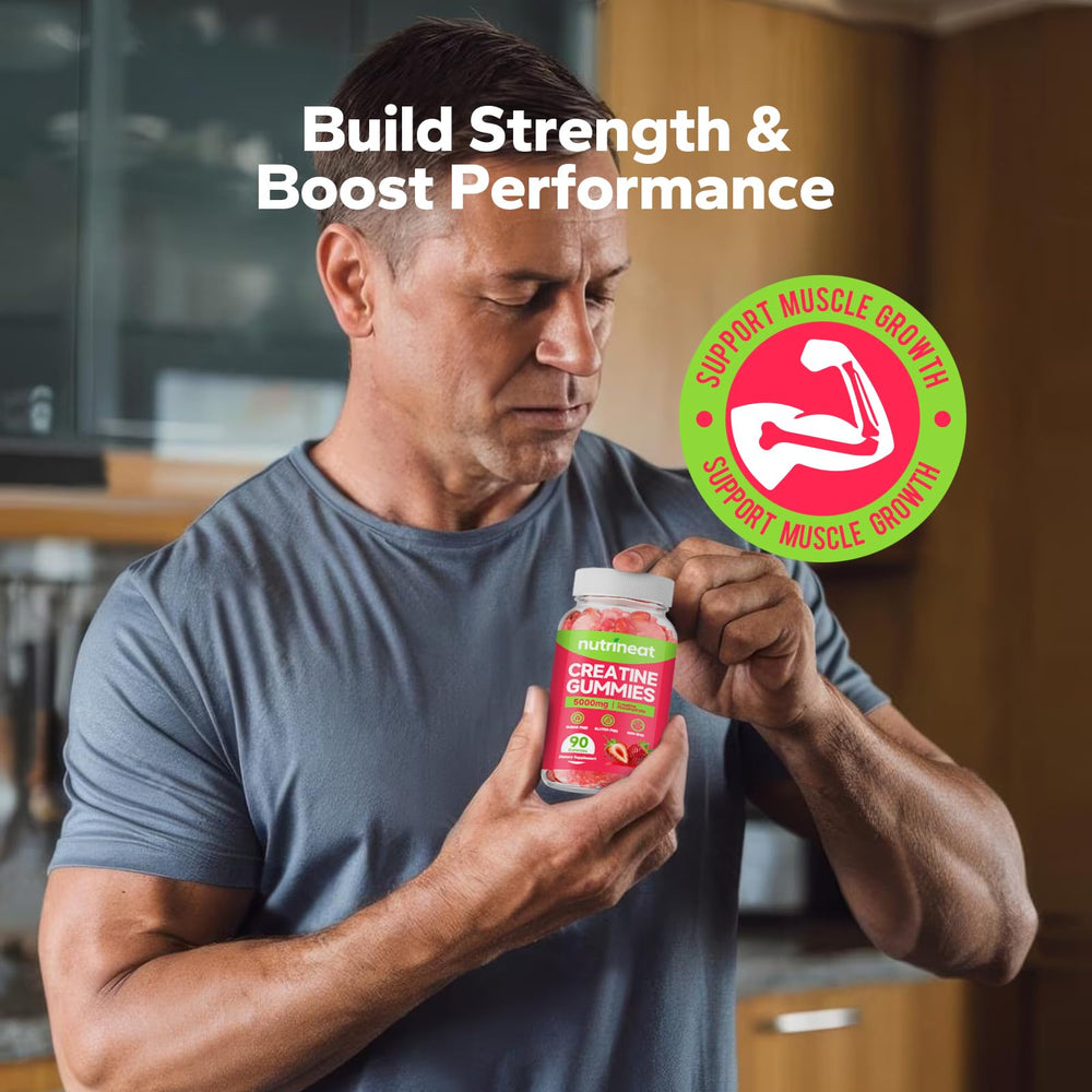 NutriNeat Creatine Gummies on the go being consumed