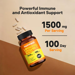 NutriNeat Liposomal Vitamin C bottle label showing ingredients