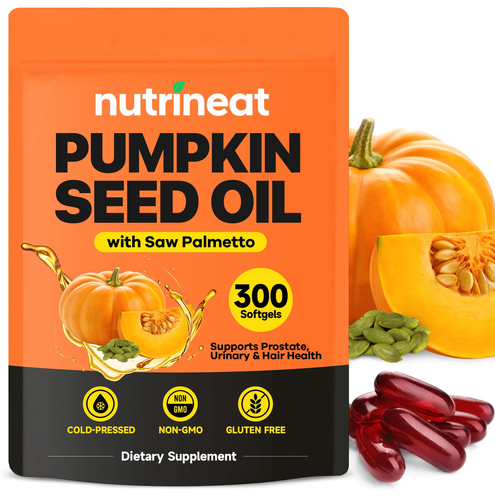 NutriNeat Pumpkin Seed Oil with Saw Palmetto 300 Softgel Capsules bottle