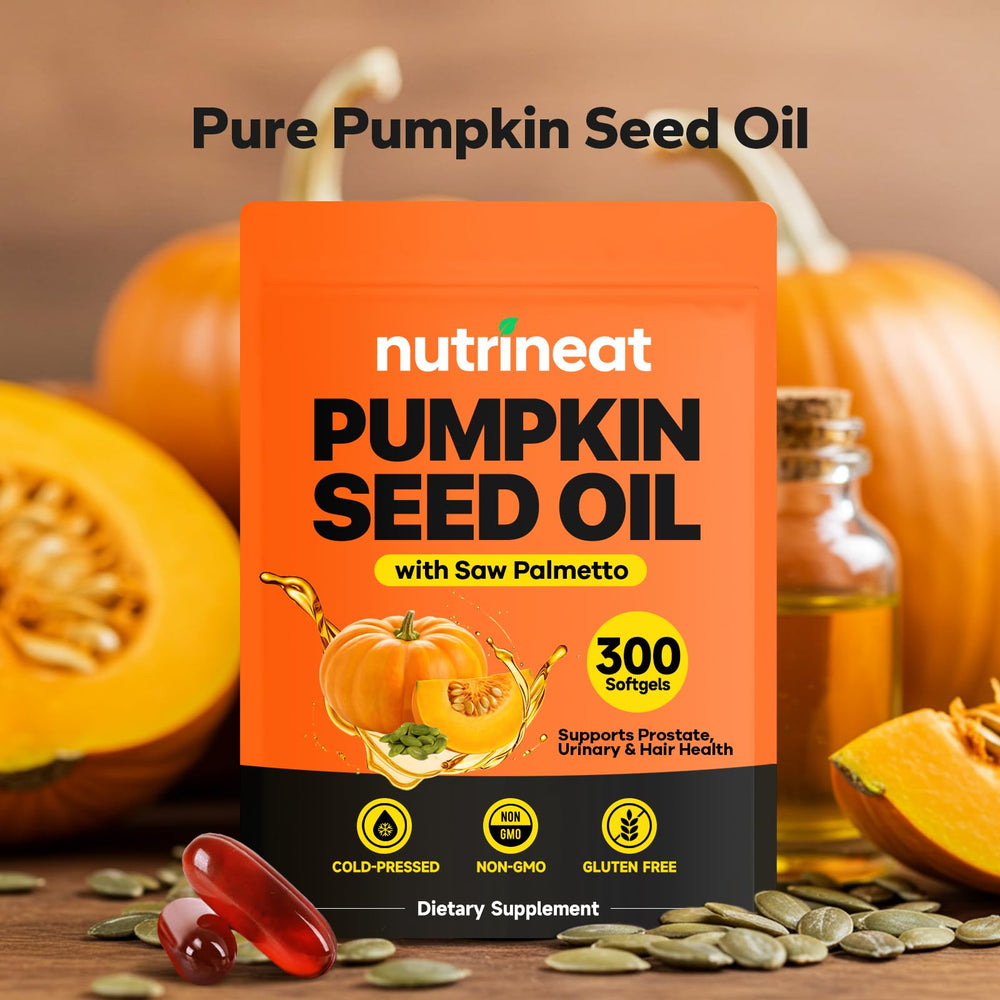 Saw palmetto extract and pumpkin seed oil product label