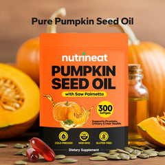 Saw palmetto extract and pumpkin seed oil product label