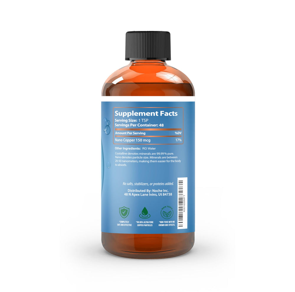 NutriNoche copper supplement ingredients and label