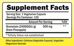 NutriONN Bromelain packaging and label
