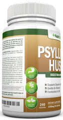 Ingredients: psyllium husk capsules - 100% natural soluble fiber