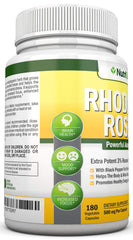 NutriONN Rhodiola Rosea 6-month supply label on bottle.