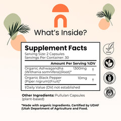 Close-up of NutriRise Ashwagandha bottle