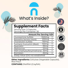 Close up of NutriRise Joint Flex bottle label