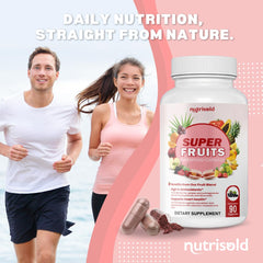 Nutrition facts panel for Nutrisold Fruits & Veggies