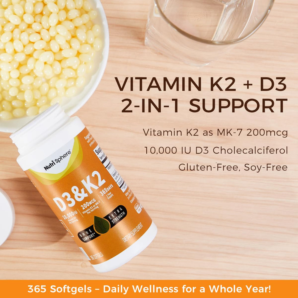 Vegan-friendly Vitamin D3 and K2 MK-7 ingredients