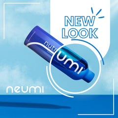 Close-up of NUTRISWISH Neumi Multivitamin bottle and capsules