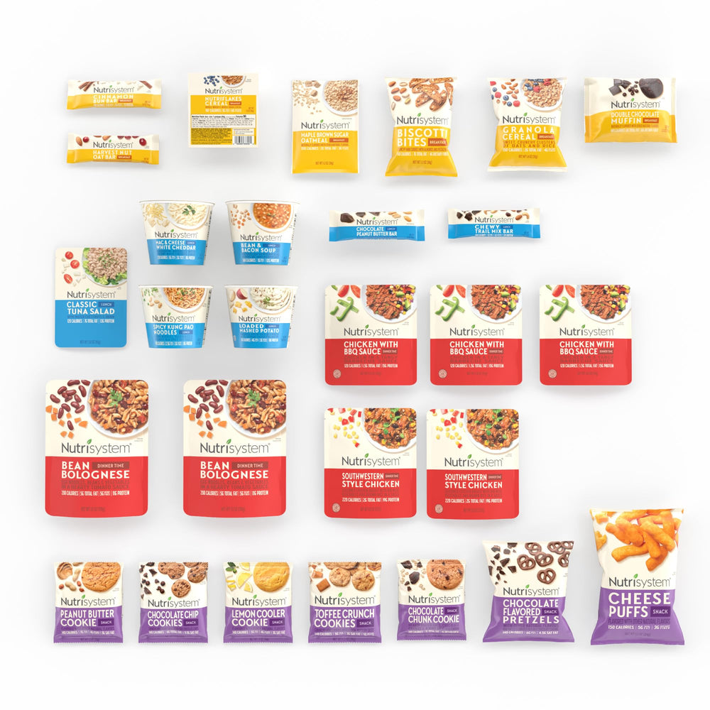 Nutrisystem Kickstart balanced 7-day kit dinners snacks illustrate convenient choices.