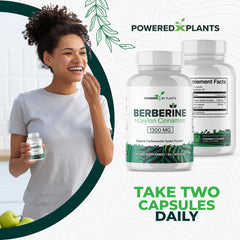 Nutritional facts panel showing berberine and cinnamon benefits