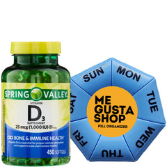 Nutrition facts label for Vitamin D3 supplement